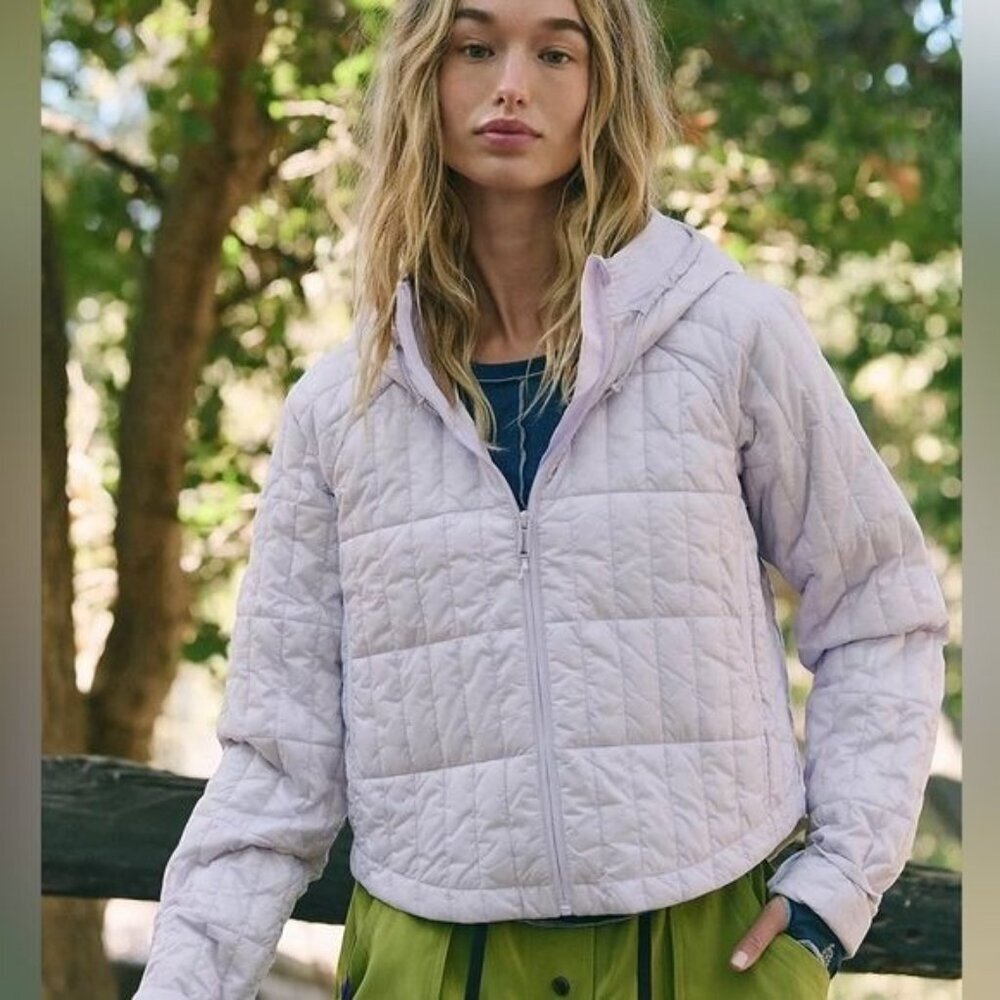 Free People Light Purple Puffer Jacket